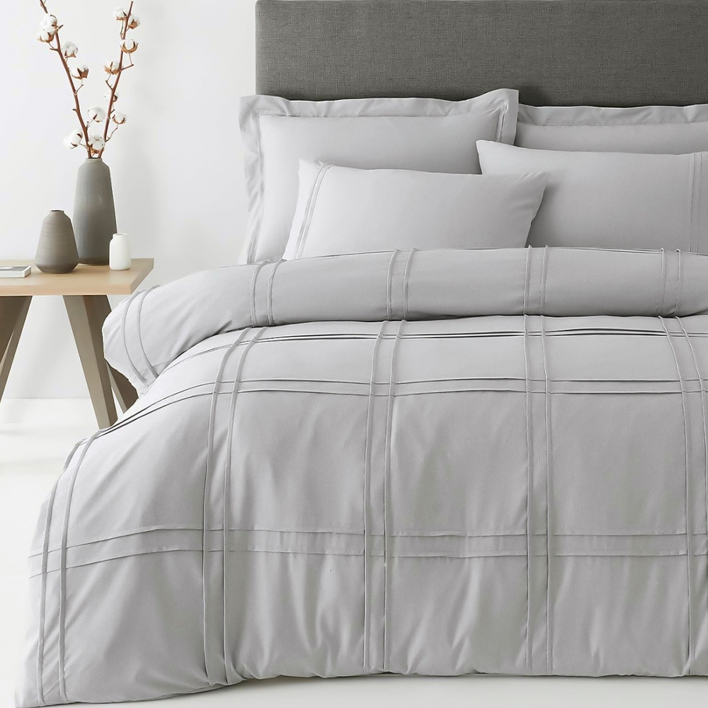 Savaya grille plissée pintuck moderne housse de couette ensemble de housse de couette ensemble de literie