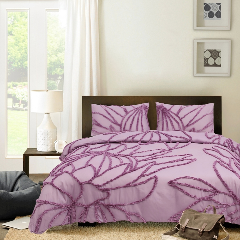 Cynthia Protea botanique touffeté Chenille broderie housse de couette housse de couette ensemble de literie