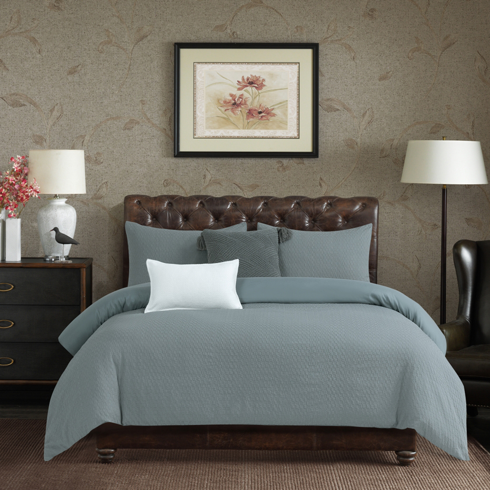 Liora – housse de couette géométrique texturée, ensemble de literie