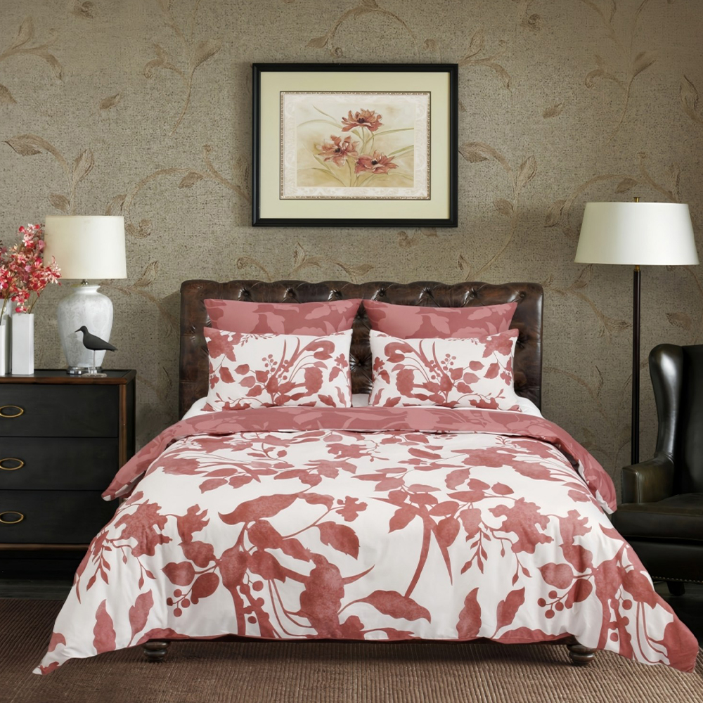 Atlas aquarelle botanique moderne floral housse de couette housse de couette ensemble de literie