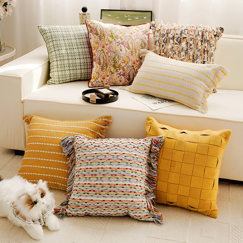 Ensemble de coussins floraux colorés ensemble d'oreillers déco